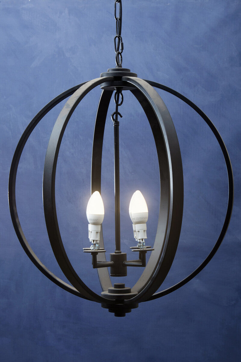 Orsina Censer Black Metallic Pendant Light – Adjustable Shutter Design