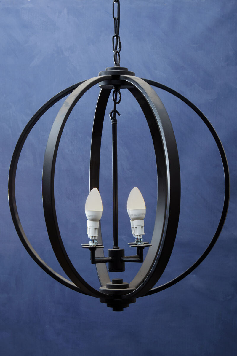 Orsina Censer Black Metallic Pendant Light – Adjustable Shutter Design