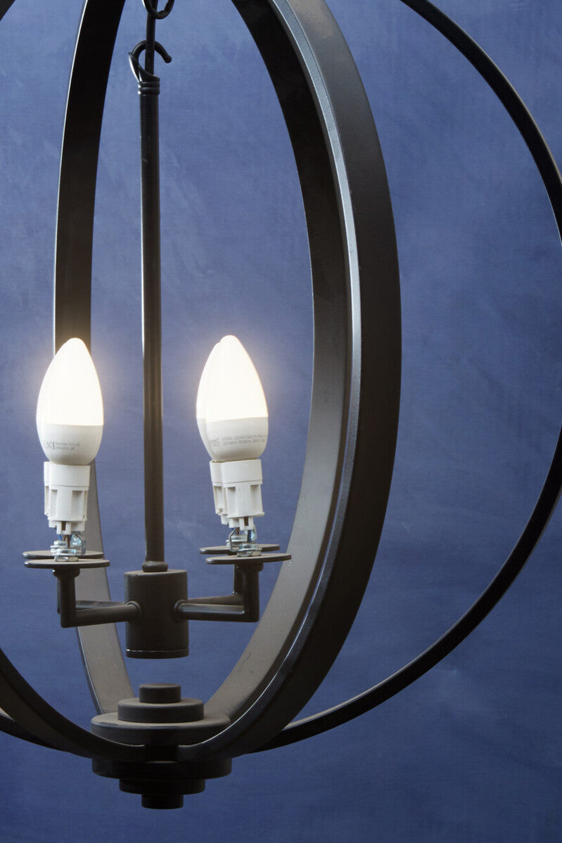 Orsina Censer Black Metallic Pendant Light – Adjustable Shutter Design