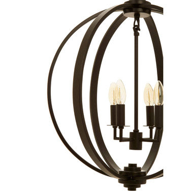 Orsina Censer Black Metallic Pendant Light – Adjustable Shutter Design