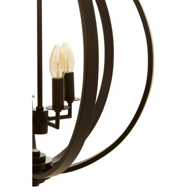 Orsina Censer Black Metallic Pendant Light – Adjustable Shutter Design
