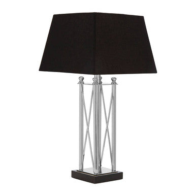 Orsina Hoffmann Table Lamp – Black Granite Base & Stainless Steel