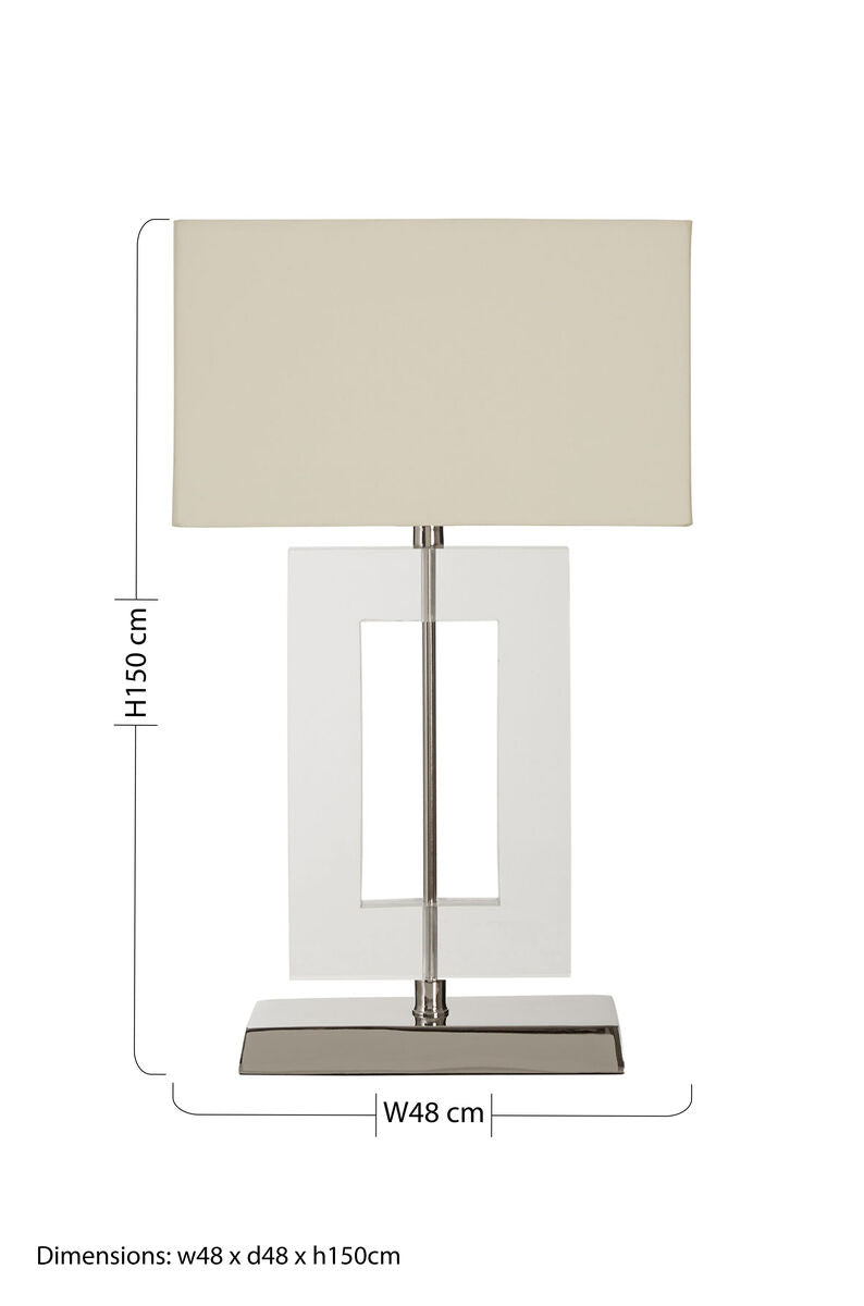 Orsina Laurel Table Lamp – Modern Acrylic and Stainless Steel Light