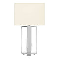 Orsina Argent Table Lamp – Polished Silver Aluminum with Cream Shade