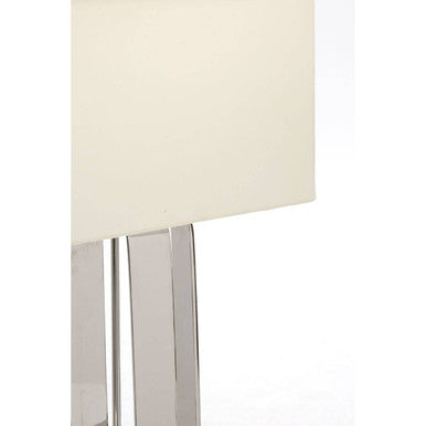 Orsina Argent Table Lamp – Polished Silver Aluminum with Cream Shade
