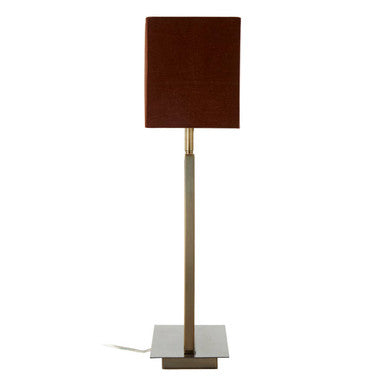 Orsina Globule Table Lamp – Gold Stainless Steel with Maroon Shade