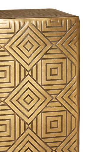 Orsina Savoy Gold Table Lamp with Marble Base and Geometric Shade