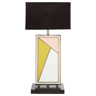 Orsina Arbus Table Lamp – Mirrored Mosaic Design with Black Marble Base