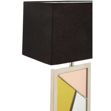 Orsina Arbus Table Lamp – Mirrored Mosaic Design with Black Marble Base