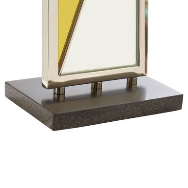 Orsina Arbus Table Lamp – Mirrored Mosaic Design with Black Marble Base