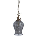 Orsina Terina Antique Silver Pendant Light | Mirrored Glass Shade