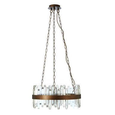 Orsina Lustra Acrylic Chandelier with Copper Band – Modern Lighting