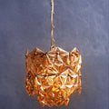 Orsina Rydello Small Amber Glass Chandelier – Modern Pendant Light