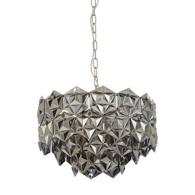 Orsina Rydello Smoked Grey Glass Chandelier – Geometric Modern Lighting