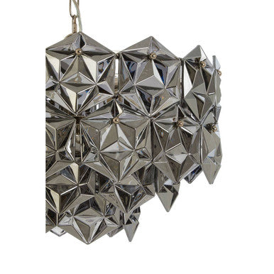 Orsina Rydello Smoked Grey Glass Chandelier – Geometric Modern Lighting