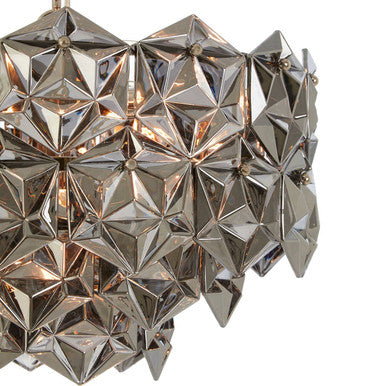 Orsina Rydello Smoked Grey Glass Chandelier – Geometric Modern Lighting
