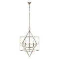 Orsina Kamara Square Chandelier | Nickel-Plated Geometric Pendant