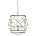 Orsina Kamara Hexagonal Chandelier | Nickel-Plated Stainless Steel