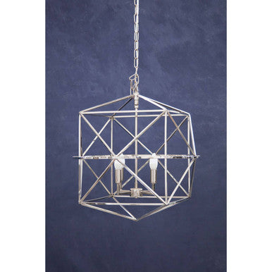 Orsina Kamara Hexagonal Chandelier | Nickel-Plated Stainless Steel