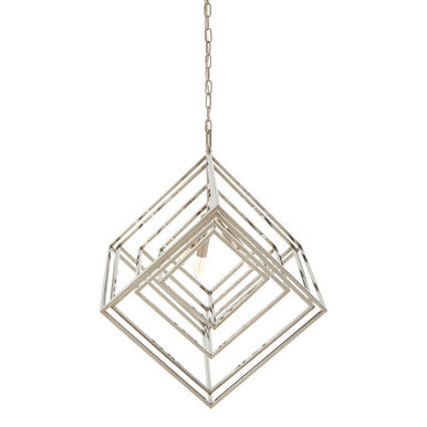 Orsina Kamara Geometric Chandelier – Polished Nickel Stainless Steel