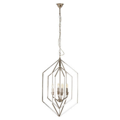 Orsina Venice Hexagonal Chandelier – Nickel Plated Stainless Steel