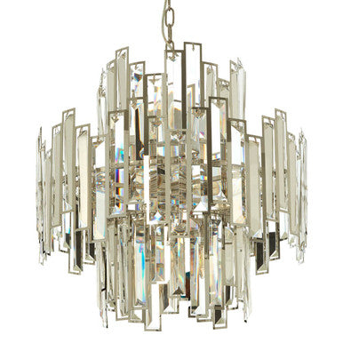 Orsina Kelona Small Crystal Chandelier – Silver Modern Ceiling Light