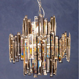 Orsina Kelona Small Crystal Chandelier – Silver Modern Ceiling Light
