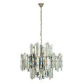 Orsina Kelona Large Crystal Chandelier – Silver Bevelled Glass Light