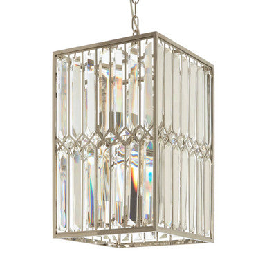 Orsina Marentina Crystal Cylindrical Chandelier | Nickel Finish