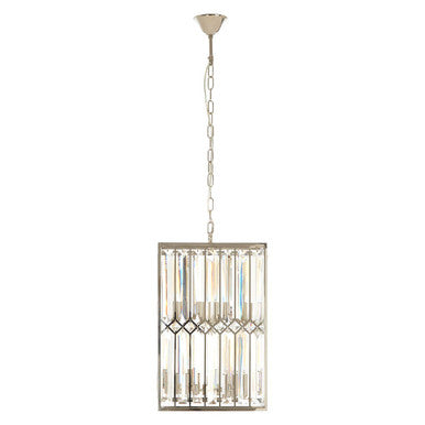 Orsina Marentina Crystal Cylindrical Chandelier | Nickel Finish