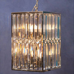 Orsina Marentina Crystal Cylindrical Chandelier | Nickel Finish
