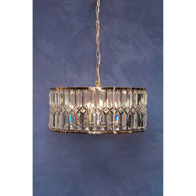 Orsina Marentina Round Crystal Chandelier – Nickel & Stainless Steel