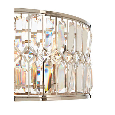 Orsina Marentina Round Crystal Chandelier – Nickel & Stainless Steel