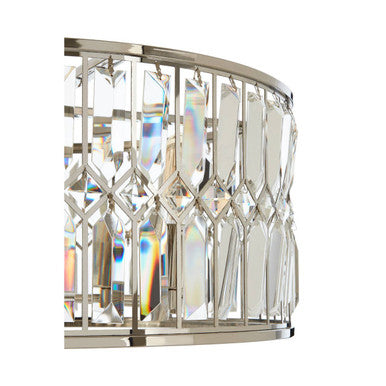 Orsina Marentina Round Crystal Chandelier – Nickel & Stainless Steel