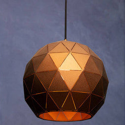 Orsina Mateo XS Pendant Light – Coffee Steel Dome with Gold Interior