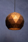 Orsina Mateo XS Pendant Light – Coffee Steel Dome with Gold Interior