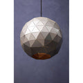 Orsina Mateo Small Silver Pendant Light – Geometric Steel Dome Lamp