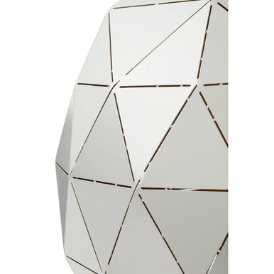 Orsina Mateo Small Silver Pendant Light – Geometric Steel Dome Lamp
