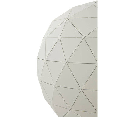 Orsina Mateo Medium White Pendant Light – Faceted Steel Dome Lamp