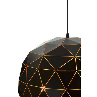 Orsina Mateo Medium Geometric Pendant Light | Black and Copper Steel