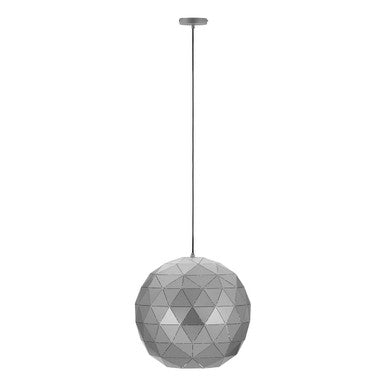 Orsina Mateo Silver Geometric Pendant Light with Gold Interior
