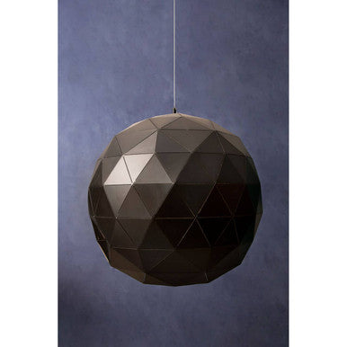 Orsina Mateo Large Geometric Pendant Light – Black and Copper Steel