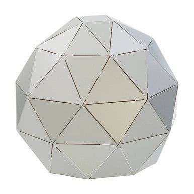 Orsina Mateo Silver Table Lamp – Modern Geometric Steel Desk Lamp