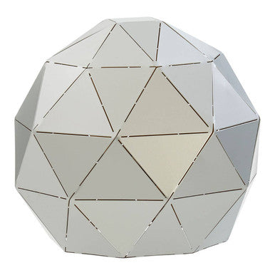 Orsina Mateo Silver Table Lamp – Modern Geometric Steel Desk Lamp