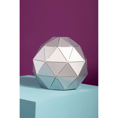 Orsina Mateo Silver Table Lamp – Modern Geometric Steel Desk Lamp