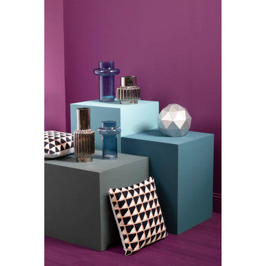 Orsina Mateo Silver Table Lamp – Modern Geometric Steel Desk Lamp