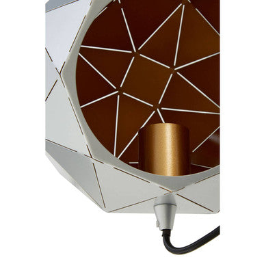 Orsina Mateo Silver Table Lamp – Modern Geometric Steel Desk Lamp
