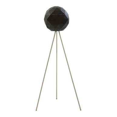 Orsina Mateo Black Floor Lamp – Geometric Steel Shade with Gold Interior