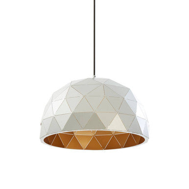 Orsina Mateo Small Silver Dome Pendant Light | Geometric Steel Design