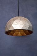 Orsina Mateo Small Silver Dome Pendant Light | Geometric Steel Design
